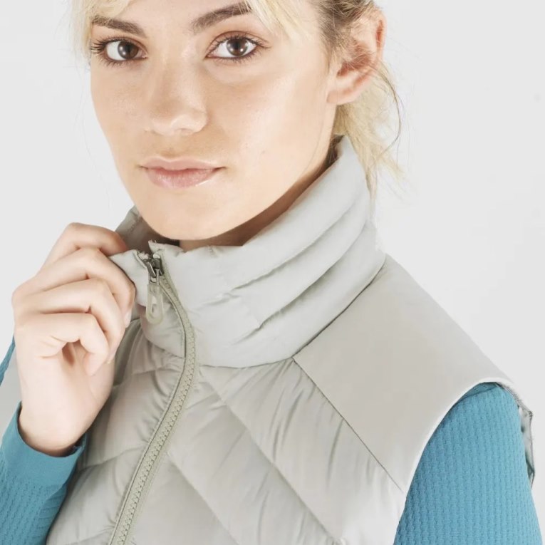 Light Grey Salomon Essential Xwarm Down Women's Vest | IE VQ1423